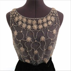 2/$25 sale Vintage beaded blouse
